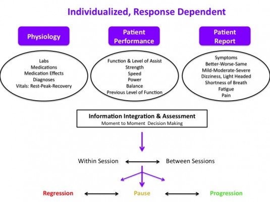 Response Dependent Progression. Individualized prescription & progression based upon moment to moment assessment.